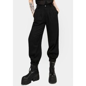 Disturbia Dianne Embroidered Balloon Trousers Black Size 12 New With Tags